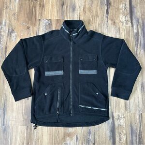 Vintage Ski Doo Bombardier Sno Gear Full Zip Mens Black Fleece Jacket